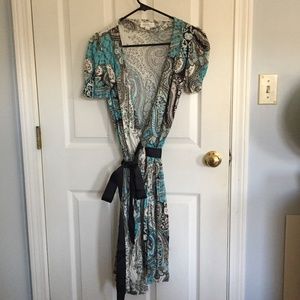Bellvilles Blue Paisley Wrap Dress